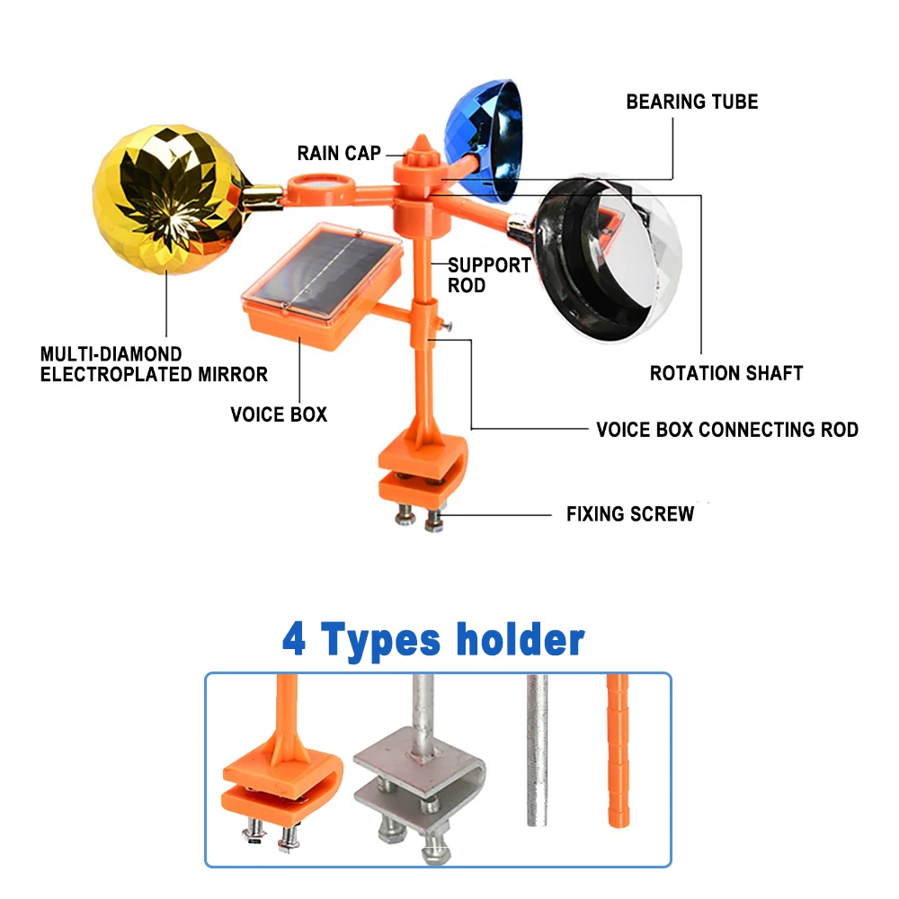 Solar Bird Repellent 360°Refle - Solar Bird Scarer reseña y precio