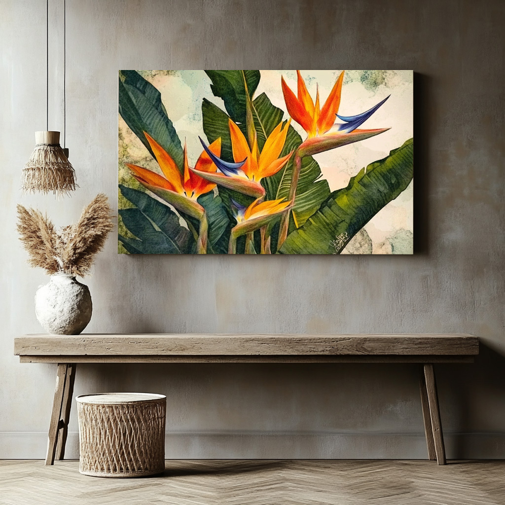 Vibrant Tropical Orchid Poster - Orchard Sprayer Tractor reseña y precio
