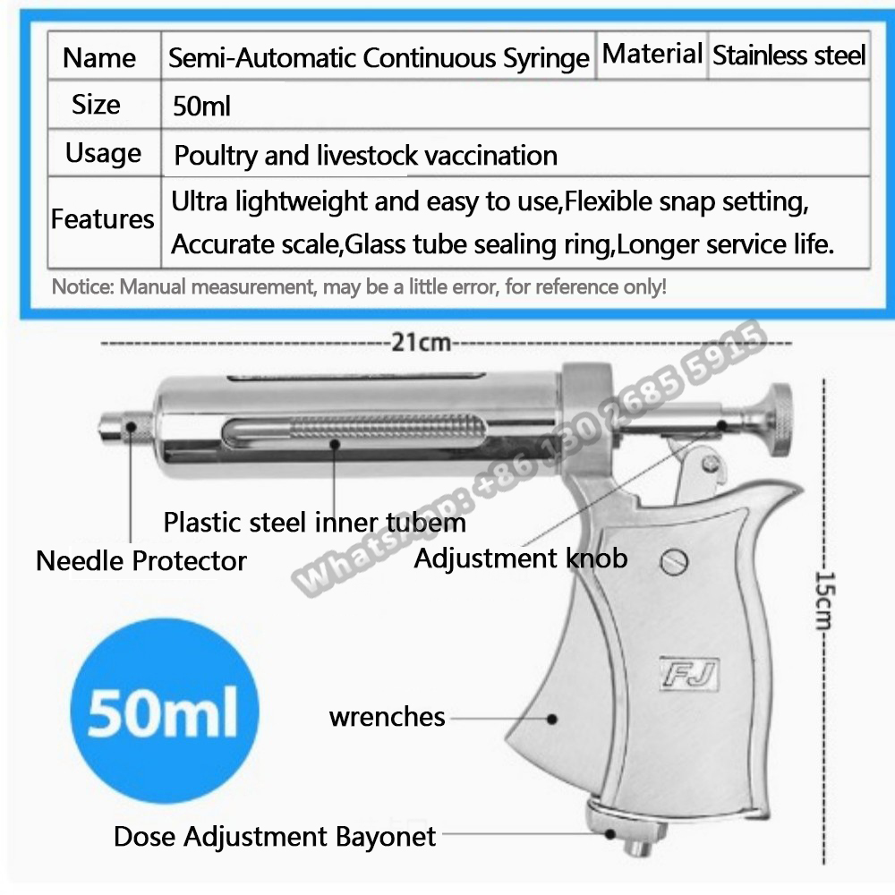 1 Pc Veterinary Animal Continu - Veterinary Syringe Gun reseña y precio