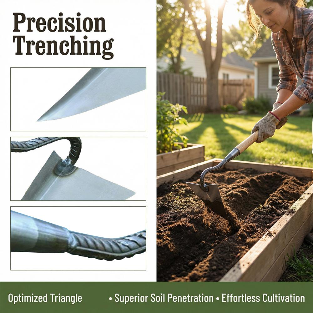 Triangle Furrow Hoe High Carbo - Farming Agriculture Land reseña y precio