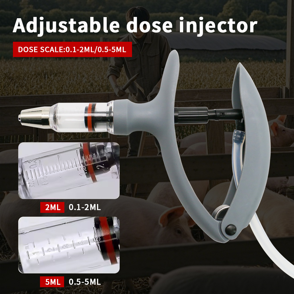 1 Pc 2ml / 5ml Animal Continuo - Veterinary Syringe Gun reseña y precio