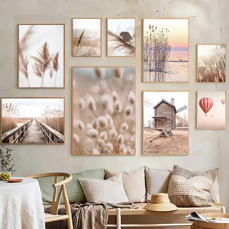 Beige Landscape Wall Art Poste - Orchard Sprayer Tractor reseña y precio