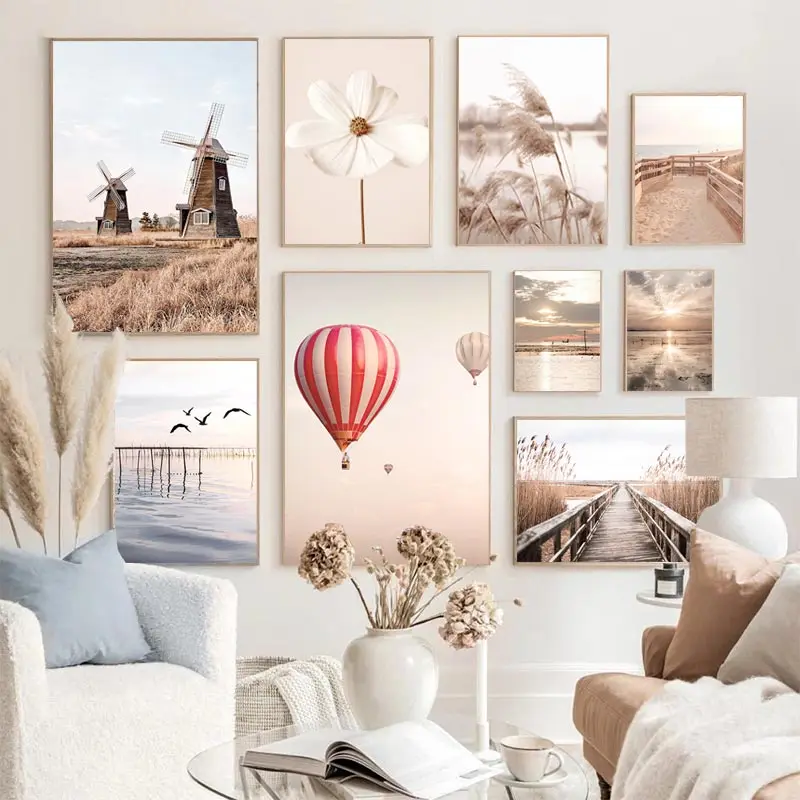 Beige Landscape Wall Art Poste - Orchard Sprayer Tractor reseña y precio