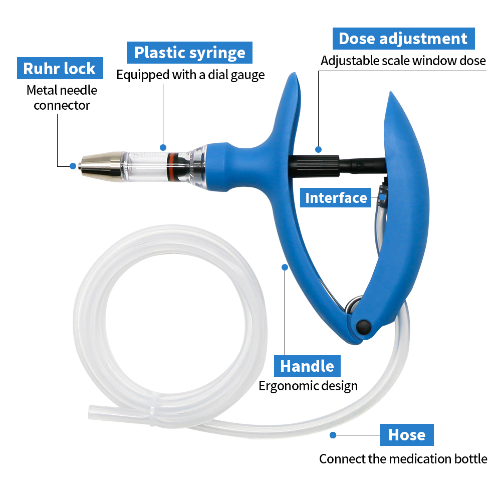 1 Pc 2ml / 5ml Animal Continuo - Veterinary Syringe Gun reseña y precio