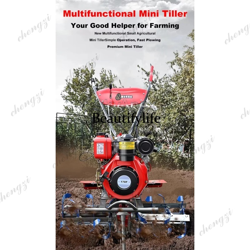 M81 New Mini Rotary Tiller Hou - Farming Agriculture Land reseña y precio
