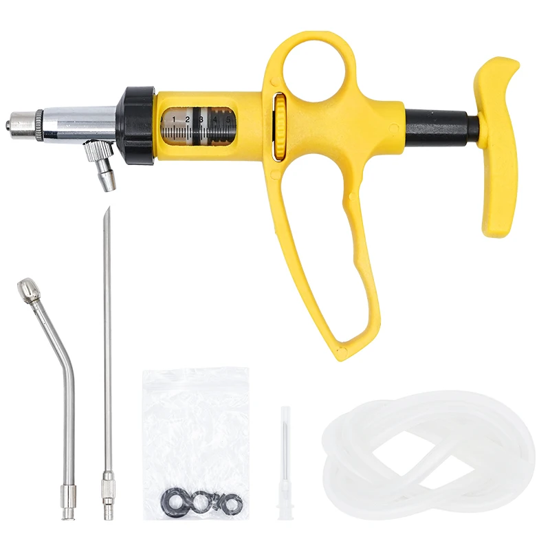 1 Set 5Ml/10Ml Adjustable Cont - Veterinary Syringe Gun reseña y precio