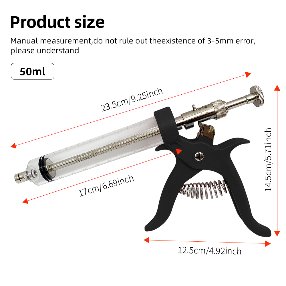 1 Pc Animal 50ml Continuous In - Veterinary Syringe Gun reseña y precio