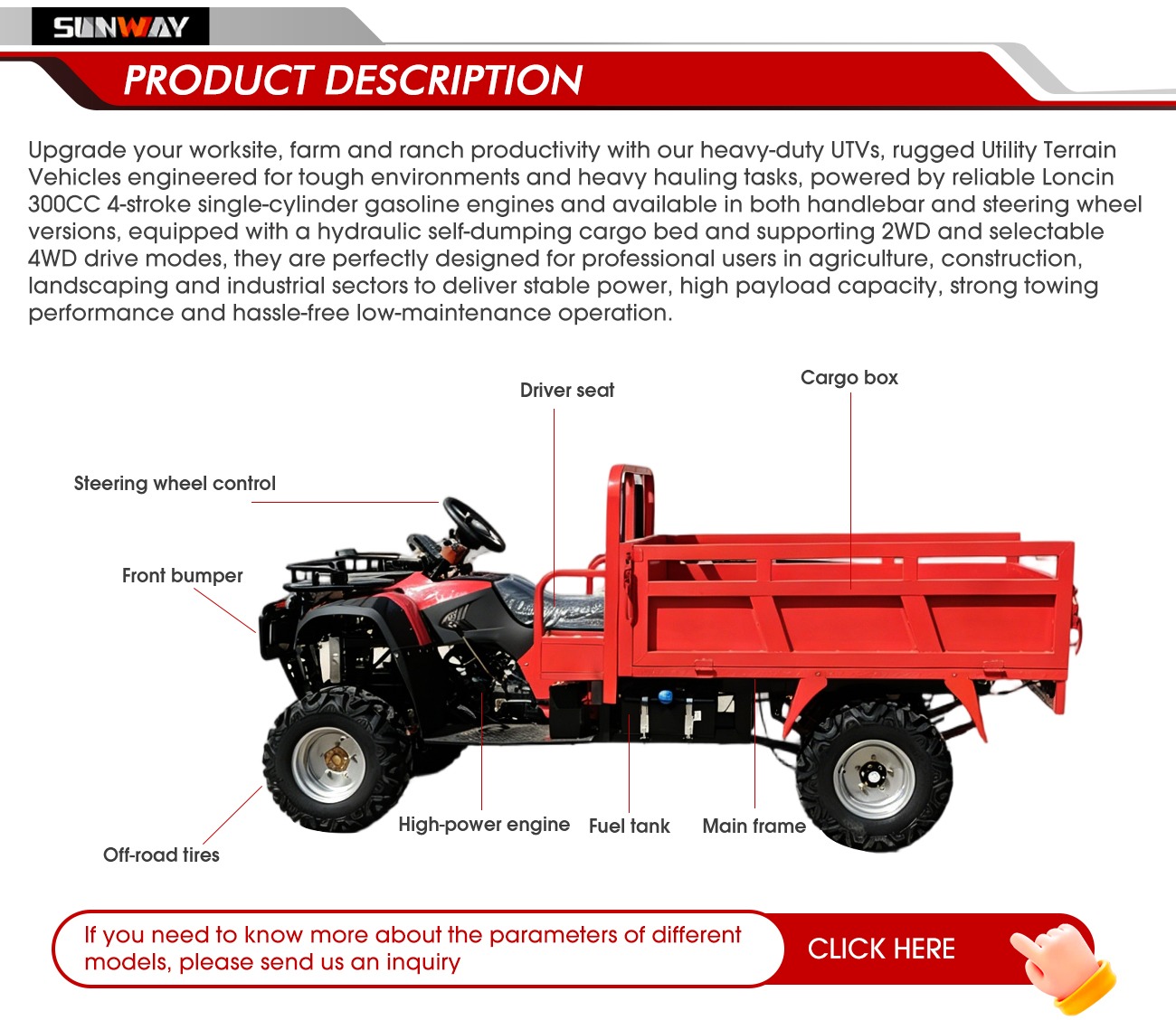 China Factory Four Wheel Drive - Agriculture Farming Vehicles reseña y precio