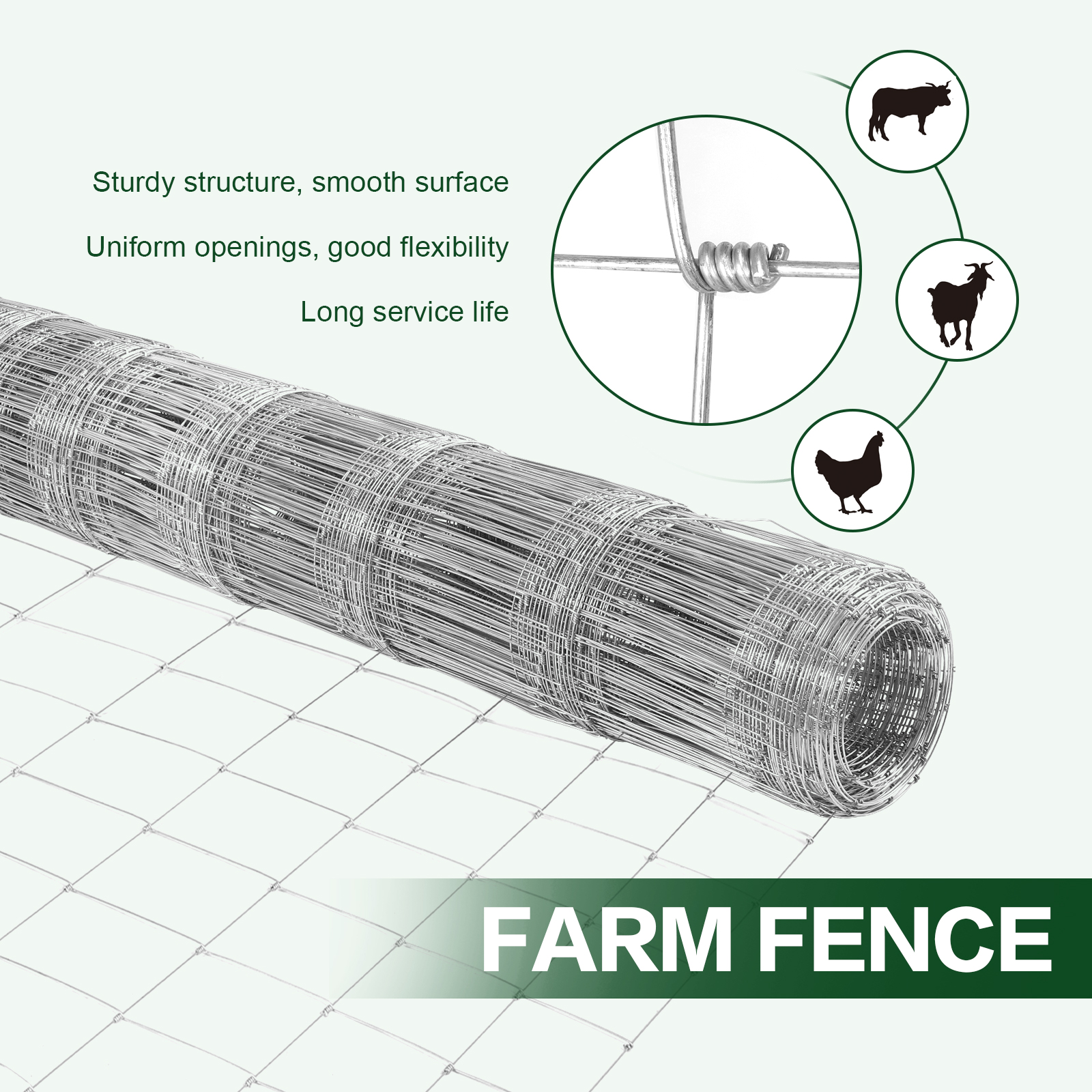5FT/6FT Metal Farm Fence Net A - Farm Agriculture reseña y precio