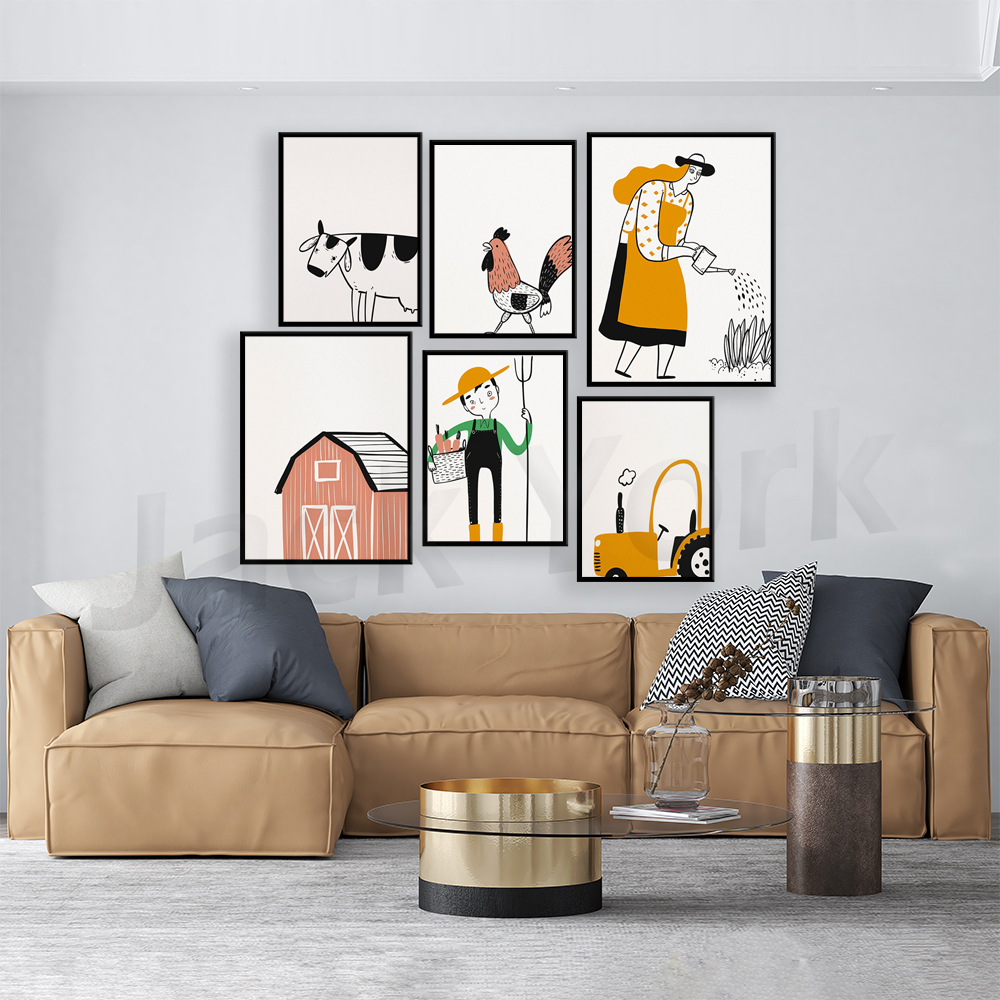 Agriculture Gallery Wall - 4-H - Agriculture Farming Cartoon reseña y precio
