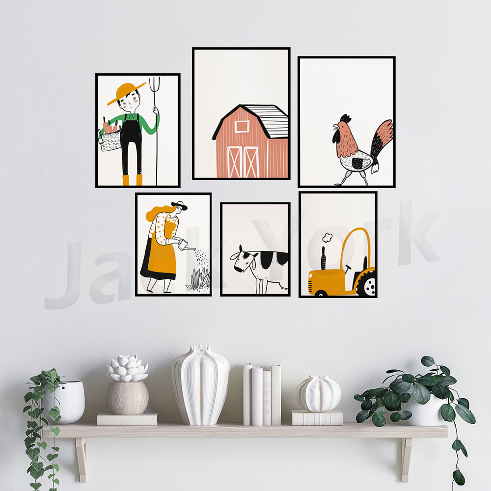 Agriculture Gallery Wall - 4-H - Agriculture Farming Cartoon reseña y precio
